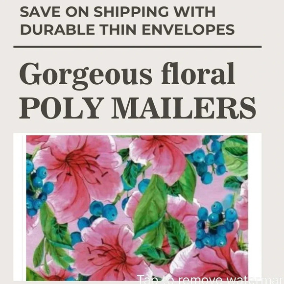 10 POLY MAILERS NEW FLOWERS FLORAL SIZE 10x13 - Picture 4 of 4